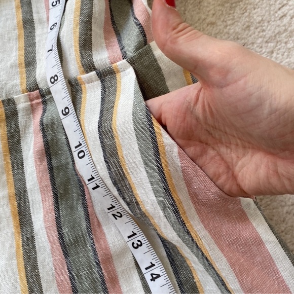 🥭 (4 for $15) Forever21 Striped Woven Dress - Size L - Picture 8 of 9